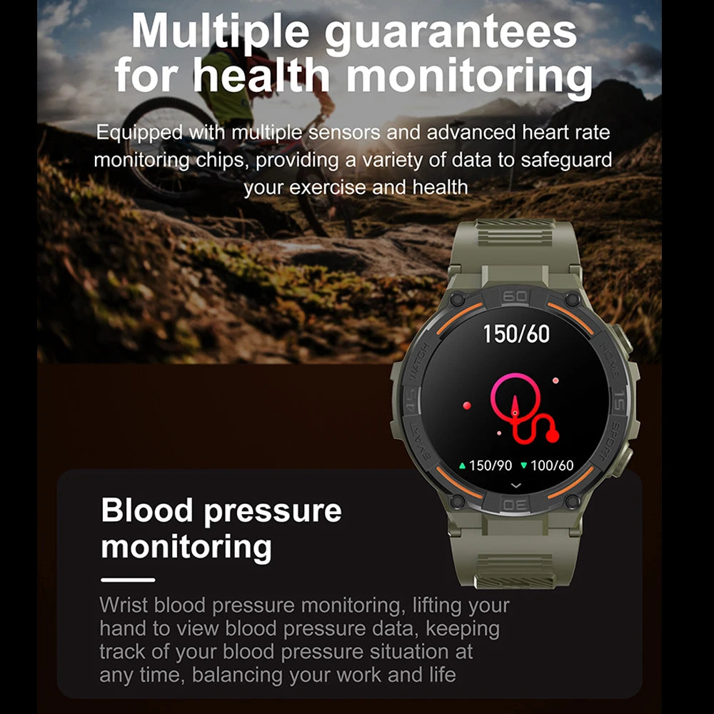 Outdoor Smart Watch Men With Flashlight
