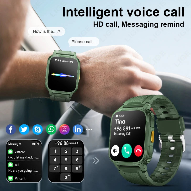 Outdoor Men’s Smartwatch with Health Monitor