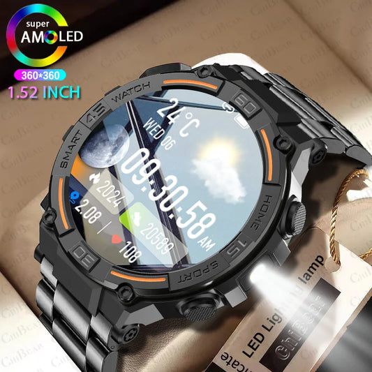Outdoor Smart Watch Men With Flashlight