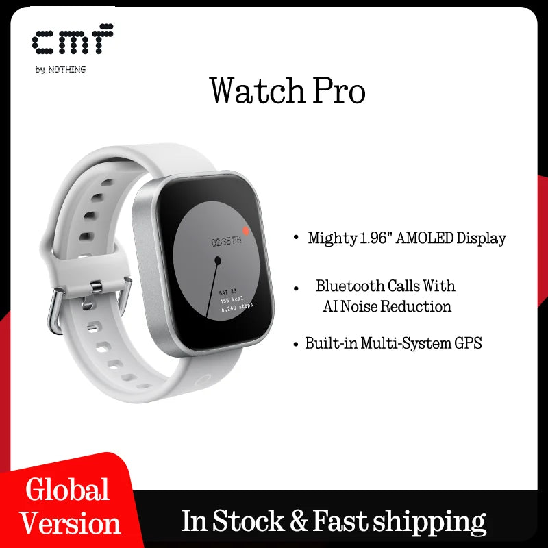 1.96" AMOLED Bluetooth 5.3 GPS Smartwatch